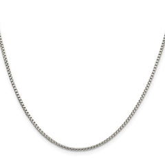 Sterling Silver 1.75mm Round Box Chain - 8