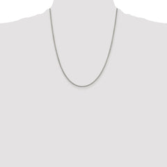 Sterling Silver Rhodium-plated 1.75mm Round Box Chain - 4