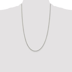 Sterling Silver Rhodium-plated 1.75mm Round Box Chain - 7