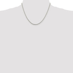 Sterling Silver Rhodium-plated 2mm Round Box Chain - 4