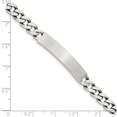 Sterling Silver 8inch Engraveable Antiqued Curb Link ID Bracelet - 4