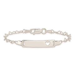 Sterling Silver Heart Baby ID Bracelet - 2
