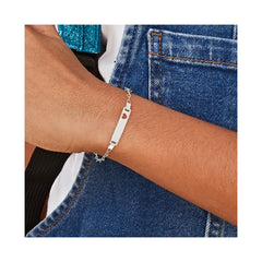 Sterling Silver Heart Baby ID Bracelet - 2