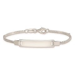 Sterling Silver Adjustable Baby ID Bracelet - 4