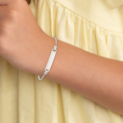 Sterling Silver Adjustable Baby ID Bracelet - 4