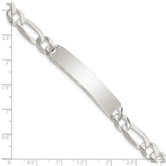 Sterling Silver Figaro Link ID Bracelet - 14