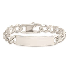Sterling Silver Figaro Link ID Bracelet
