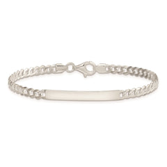 Sterling Silver Curb Link ID Bracelet