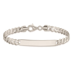 Sterling Silver Curb Link ID Bracelet - 14