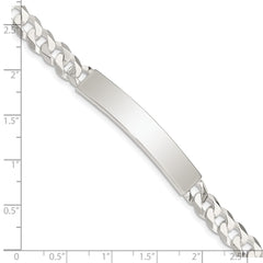 Sterling Silver Curb Link ID Bracelet - 2