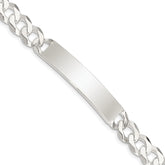Sterling Silver Curb Link ID Bracelet - 7