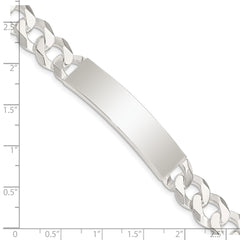 Sterling Silver Curb Link ID Bracelet - 19