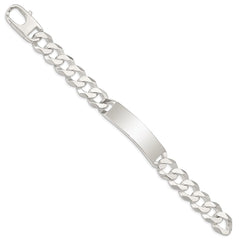 Sterling Silver Curb Link ID Bracelet - 5