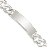 Sterling Silver Curb Link ID Bracelet - 5