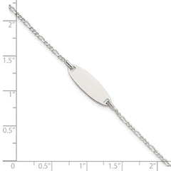 Sterling Silver Polished Childrens 6in ID Bracelet - 2