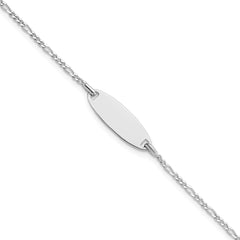 Sterling Silver Polished Childrens 6in ID Bracelet - 2