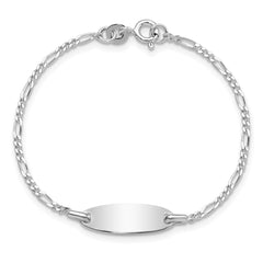 Sterling Silver Polished Childrens 6in ID Bracelet - 3