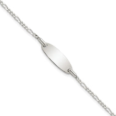 Sterling Silver Polished Childrens 6in ID Bracelet - 3