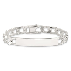 Sterling Silver 7in Figaro ID Bracelet