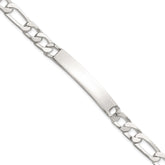 Sterling Silver 7in Figaro ID Bracelet