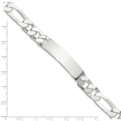 Sterling Silver 7.5in Figaro ID Bracelet