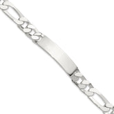 Sterling Silver 7.5in Figaro ID Bracelet