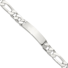 Sterling Silver 7.5in Figaro ID Bracelet