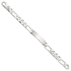 Sterling Silver 8.5in Figaro ID Bracelet