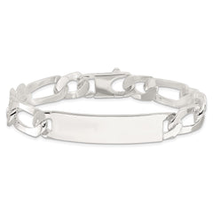 Sterling Silver 8.5in Figaro ID Bracelet