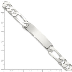 Sterling Silver 8.5in Figaro ID Bracelet