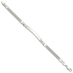 Sterling Silver Double Strand Curb Link 8in ID Bracelet