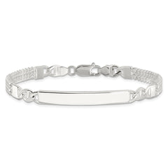 Sterling Silver Double Strand Curb Link 8in ID Bracelet