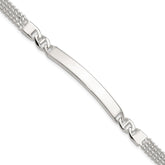 Sterling Silver Double Strand Curb Link 8in ID Bracelet