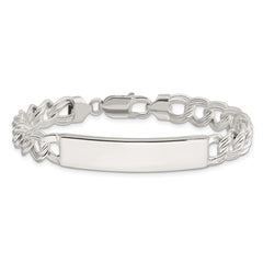 Sterling Silver Polished Double Curb 7in ID Bracelet