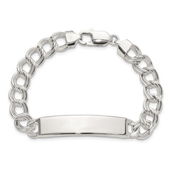 Sterling Silver Polished Double Curb 7in ID Bracelet