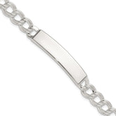 Sterling Silver Polished Double Curb 7in ID Bracelet