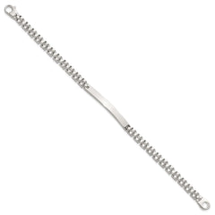Sterling Silver Polished 4.7mm Fancy Link 8 inch Mens ID Bracelet