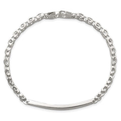 Sterling Silver Polished 4.7mm Fancy Link 8 inch Mens ID Bracelet