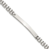 Sterling Silver Polished 4.7mm Fancy Link 8 inch Mens ID Bracelet