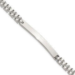 Sterling Silver Polished 4.7mm Fancy Link 8 inch Mens ID Bracelet