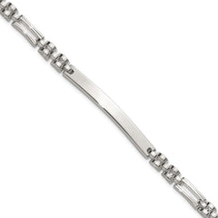 Sterling Silver Polished 4.7mm Fancy Link 7.5 inch ID Bracelet