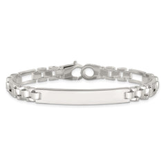 Sterling Silver Polished 6.5mm Fancy Link 7.75 inch ID Bracelet