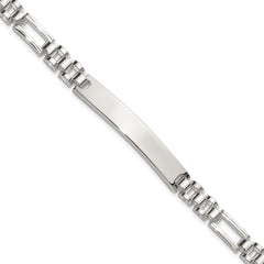 Sterling Silver Polished 6.5mm Fancy Link 7.75 inch ID Bracelet