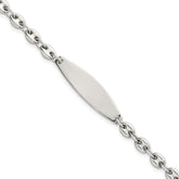 Sterling Silver Polished 5.0mm Mariner/Anchor Link 7.5 Inch ID Bracelet