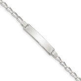 Sterling Silver Children's ID Bracelet - 6
