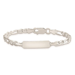 Sterling Silver Childrens ID Anchor 5in Plus 1in EXT Link Bracelet