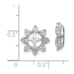 Sterling Silver Rhodium Diam. & White Topaz Earring Jacket - 6