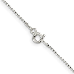 Sterling Silver 1mm Beaded Chain - 4
