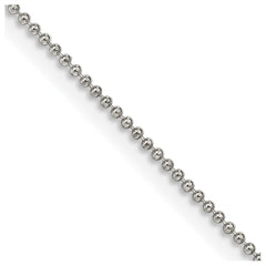 Sterling Silver 1mm Beaded Chain - 4