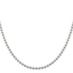 Sterling Silver 4mm Beaded Chain - 5